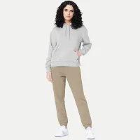 Womens Beige   Solid Joggers-thumb3