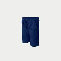 Elegant Blue Cotton Solid Shorts For Boys-thumb1