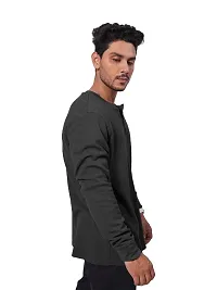 Rad prix Men Black Cotton Casual Loose T-Shirt-thumb1