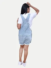 Rad prix Women Light Blue Denim Dungarees-thumb3