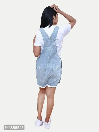 Rad prix Women Light Blue Denim Dungarees-thumb4