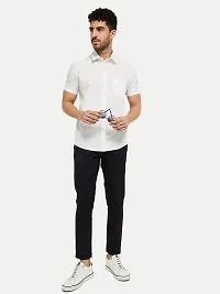 Rad prix Men Solid White Smart Casual Cotton Shirt-thumb2