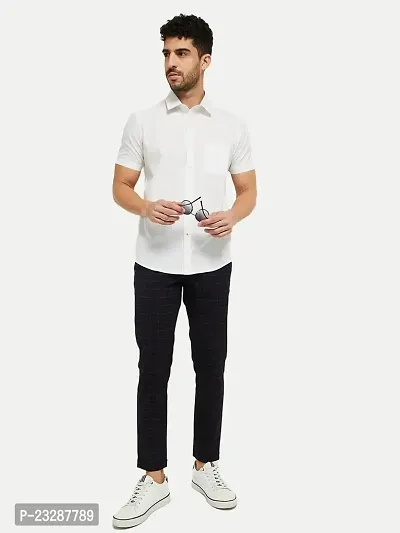 Rad prix Men Solid White Smart Casual Cotton Shirt-thumb3