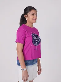 Rad prix Teen Girls Hot-Pink Printed T-Shirt-thumb2