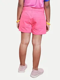 Rad prix Girls Pink Solid Casual Shorts-thumb3