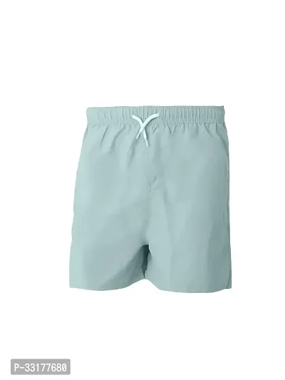 Elegant Blue Cotton Solid Shorts For Boys-thumb0