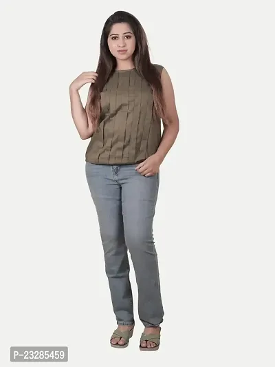 Rad prix Women Solid Casual Top-Brown Colour-thumb1