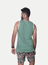 Men Light GreenTextured and Printed Sports T-Shirt with Detailing-thumb3