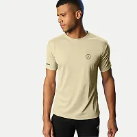 Rad prix Men Sand Regular Fit Sports T-Shirt-thumb1