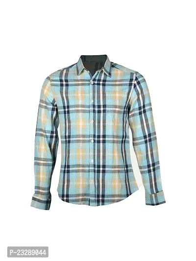 Rad prix Mens Mint Checked Full Sleeve Shirt-thumb0