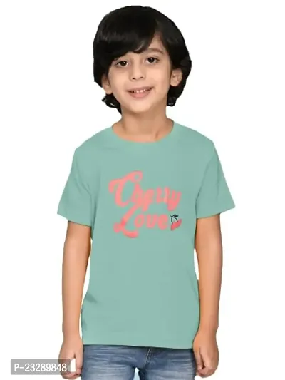 Rad prix Boys Light Blue T-Shirt with Vehicle Print (6-7 Years, Light Green)-thumb0