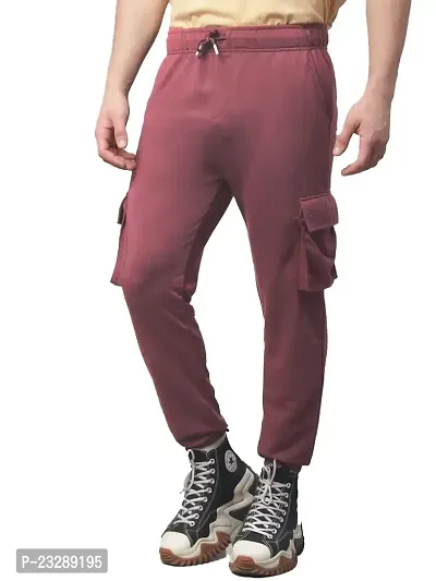 Rad prix Men Solid Cream Elasticated Cotton Activewear Joggers