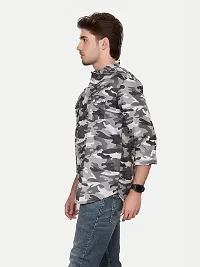 Rad prix Men Grey Camouflage Full Sleeve Shirt-thumb1