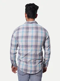 Rad prix Men White Checked Regular Fit Casual Cotton Shirt-thumb4