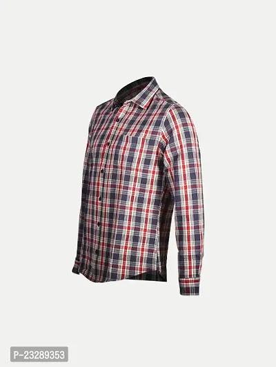 Rad prix Mens Blue/Red Checked Full Sleeve Shirt-thumb2