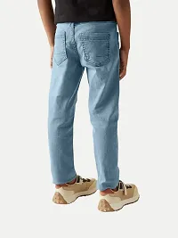 Teen Boys Slim Fit Light Blue  Denim Pants-thumb3