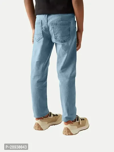 Teen Boys Slim Fit Light Blue  Denim Pants-thumb4