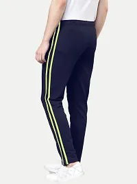 Rad prix Men Navy with Green Stripe Activewear Joggers-thumb3