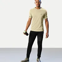 Rad prix Men Sand Regular Fit Sports T-Shirt-thumb3