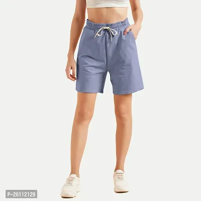 Womens Dark grey Solid  Shorts