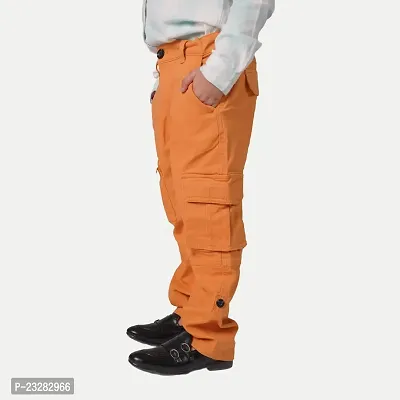 Rad prix Boys Orange Cargo Pants-thumb4