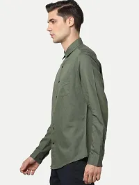 Rad prix Men Olive Washed Full Sleeves Shirt-thumb1