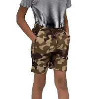 Elegant Brown Cotton Printed Shorts For Boys-thumb1