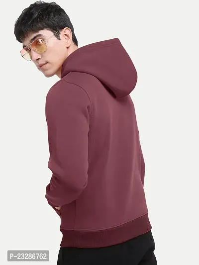 Rad prix Mens Solid Pink Cotton Jersey Hoodie with Pockets-thumb5