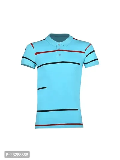 Rad prix Men Blue T-Shirt with Fashion Stripes-thumb0