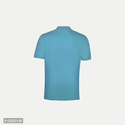 Mens Basic Aqua Polo Tshirt-thumb4