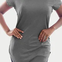 Rad prix Women Grey Half Sleeve Crew Neck T-Shirt-thumb2