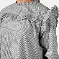 Rad prix Women Casual Grey Blouse with Frill Detailing-thumb2