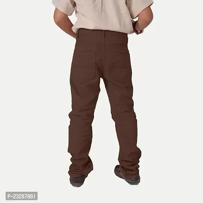 Rad prix Boys Brown Regular-fit Trousers-thumb4