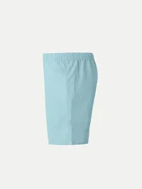 Elegant Blue Cotton Solid Shorts For Boys-thumb1