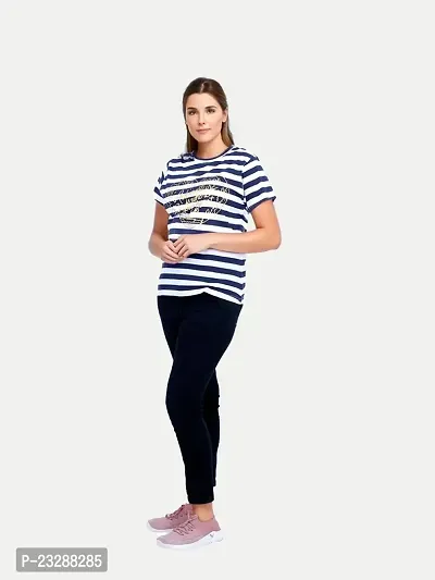 Rad prix Women Stripe Printed- Tees-thumb3