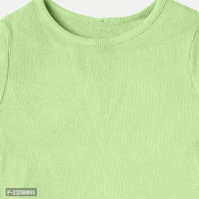 Rad prix Teen Girls Green Lettuce-Hem T-Shirt-thumb3