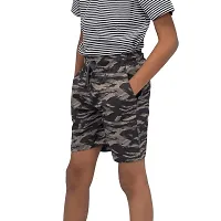 Elegant Grey Cotton Printed Shorts For Boys-thumb2