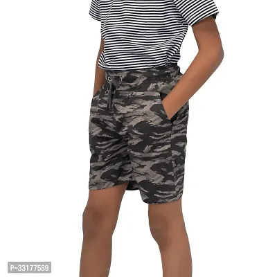 Elegant Grey Cotton Printed Shorts For Boys-thumb3