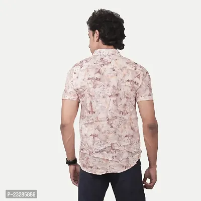 Rad prix Men Casual Pink Abstract Printed Cotton Shirt-thumb4