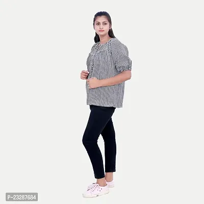 Rad prix Women Printed Grey Blouse-thumb3