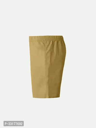 Elegant Yellow Cotton Solid Shorts For Boys-thumb3