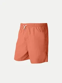 Boys Orange Solid Casual Shorts-thumb1