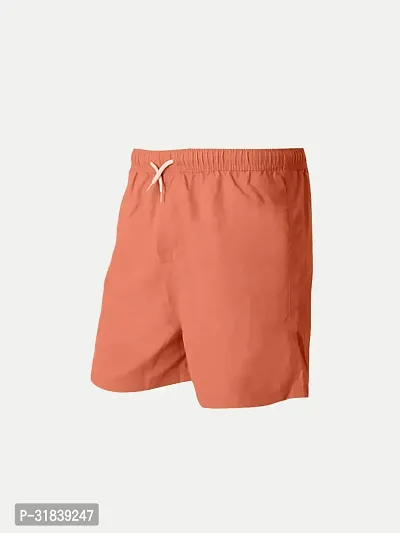 Boys Orange Solid Casual Shorts-thumb2