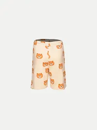 Teen Boys Cream Printed Shorts with Letter prints-thumb3