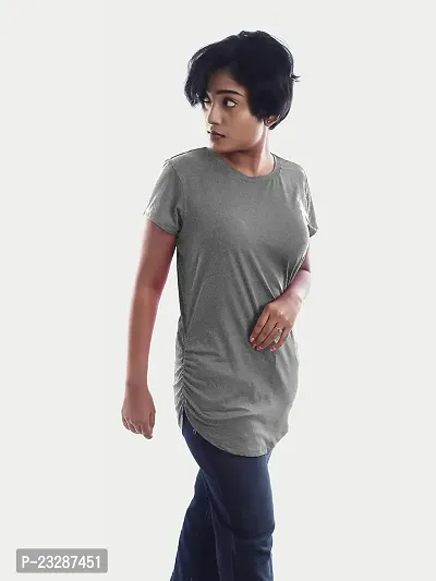 Rad prix Women Grey Half Sleeve T-Shirt