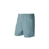 Elegant Blue Cotton Solid Shorts For Boys-thumb1