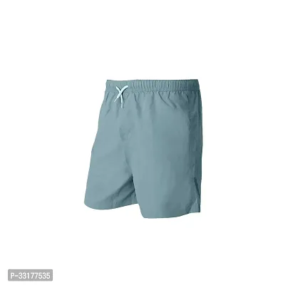 Elegant Blue Cotton Solid Shorts For Boys-thumb2