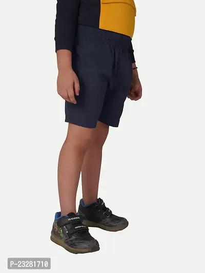 Rad prix Boys Navy-Blue Solid Casual Shorts-thumb2