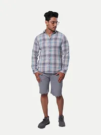 Rad prix Men White Checked Regular Fit Casual Cotton Shirt-thumb2