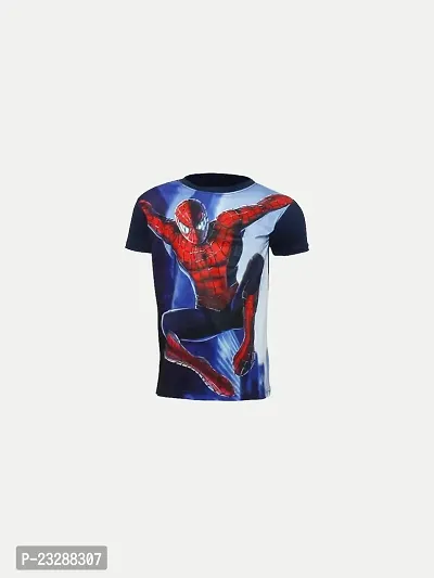 Rad prix Teen Boys Black Graphic Printed T-Shirt with Spiderman Print